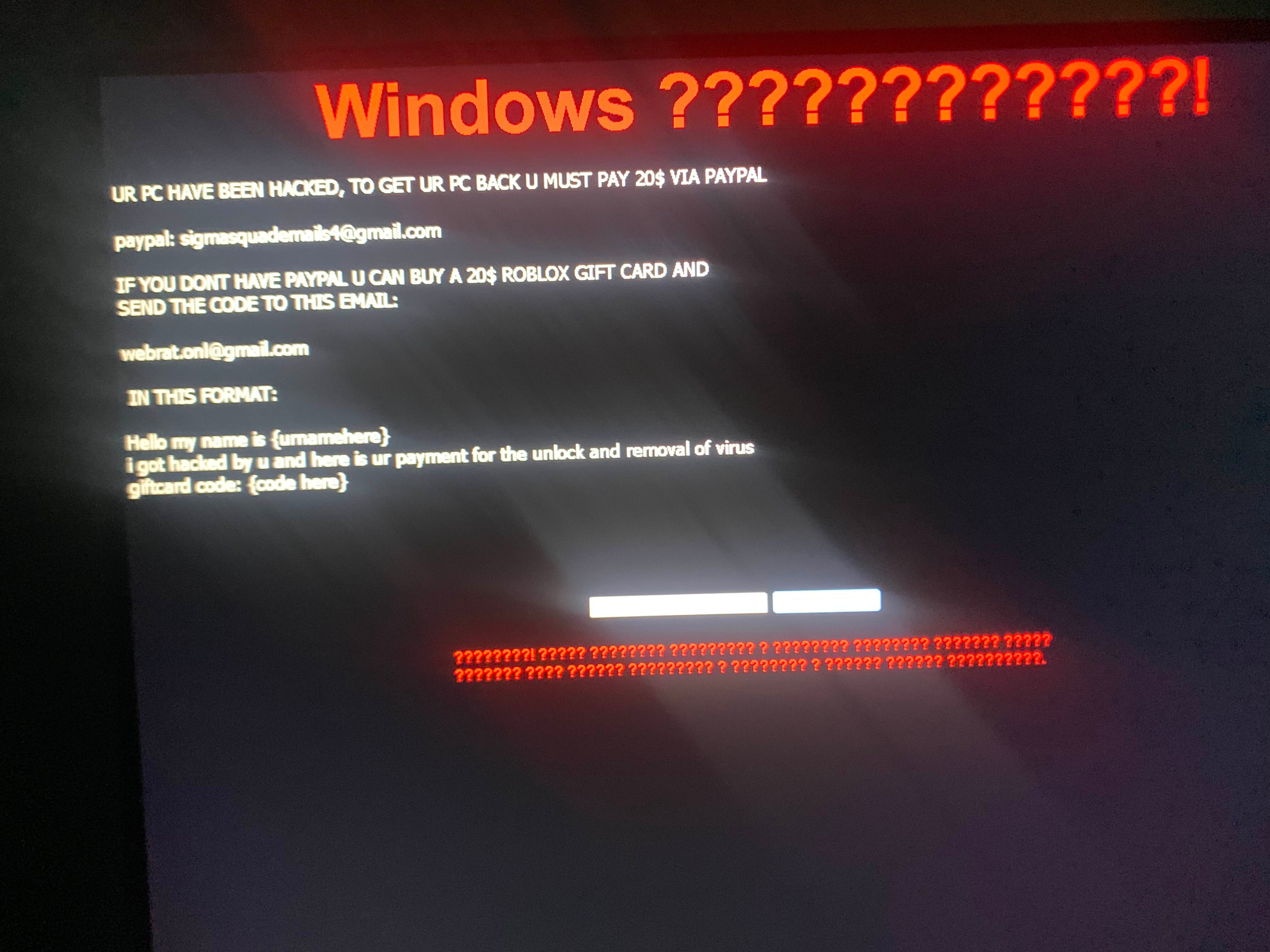the infected system